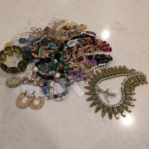 Lot Of 2 Pounds Mixed Jewelry.